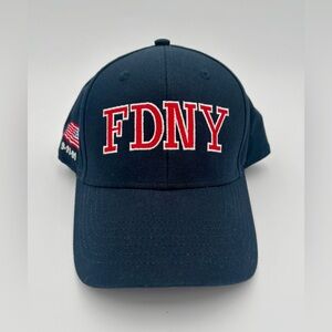 FDNY Navy Adjustable Baseball Cap 9/11 Memorial Fire Department New York Hat